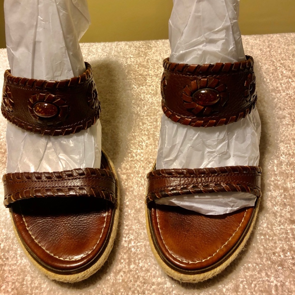 Cute Leather Wedges! Made in Italy